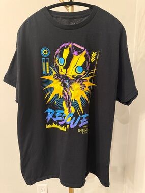 Marvel Rescue Iron Man Pop Tees XL Graphic T Shirt Black Infinity Saga Avengers